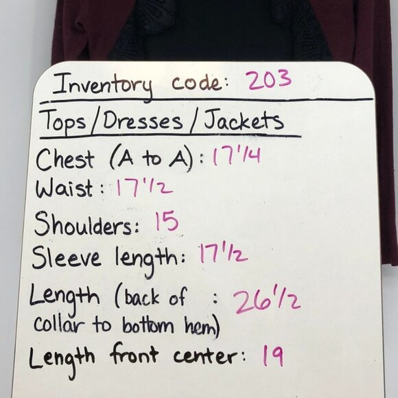 Sandro Paris Burgundy Black crochet lace detailing long sleeve t-shirt SP - Picture 13 of 15